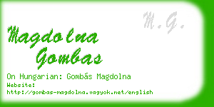 magdolna gombas business card